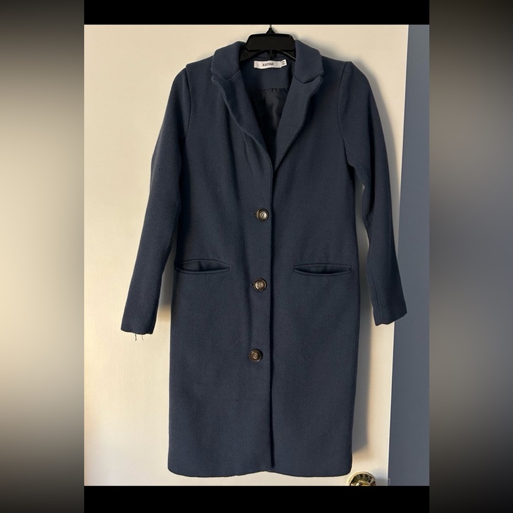 JustFab Navy Trench Coat